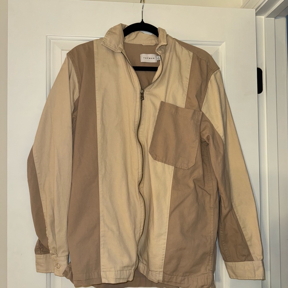 Men's Tan and Cream Jacket